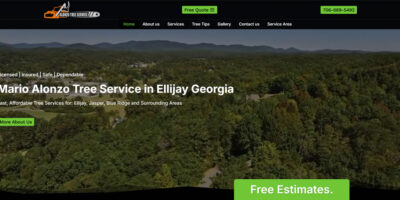 Mario Alonzo Tree Service website hero banner