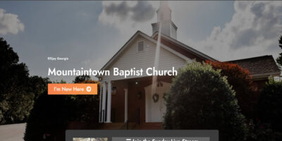 Mountaintown Baptist Church building in Ellijay, Georgia